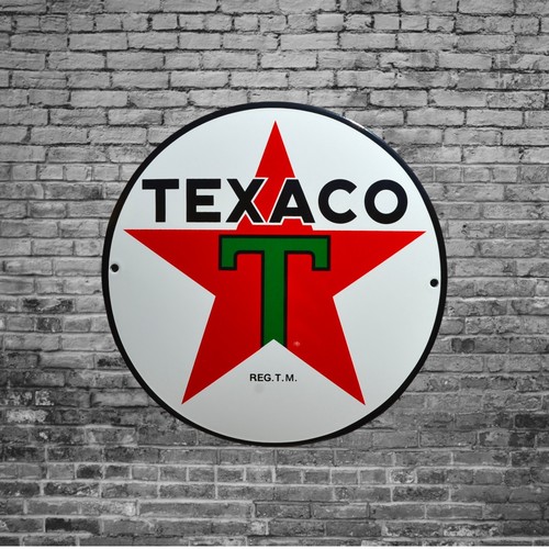 Plaque émaillée texaco - émaillée,