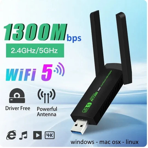 Clé wifi 1300mbps - 1300mbps, usb