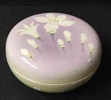 BONBONNNIERE FAIENCE KG LUNEVILLE DECOR FLORAL NENUPHAR 1900 ART NOUVEAU