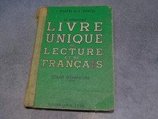 Ancien livre unique lecture et français cours élémentaire 1ère année 1955
