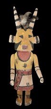 Ancienne Poupée style Danseur Koshari Hopi Kachina Katsina amérindienne 39cm #17