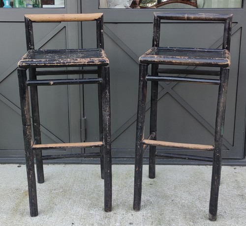 Paire tabourets vintage en - tabourets,