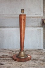 Pied de lampe bois art déco, lampe bois vintage, lampe à poser, lampe de salon