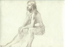 Nu masculin - Académie d'homme - Dessin original