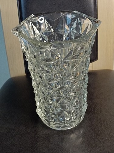 Vase verre cristal hexagonale - vase,