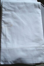  Drap ancien fin coton blanc