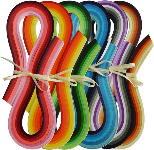 Multi color quilling strips - multi-color,