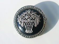 BELLE BROCHE PANIER ANCIENNE ART DECO en ARGENT avec EMAIL NOIR et MARCASSITE