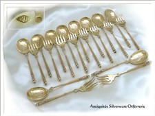 Emile Puiforcat - Service à Glace en Argent Massif & Vermeil Pour 10 Convives