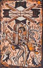 Art brut poster sérigraphie de Bolino Pakito titre Press Bouc