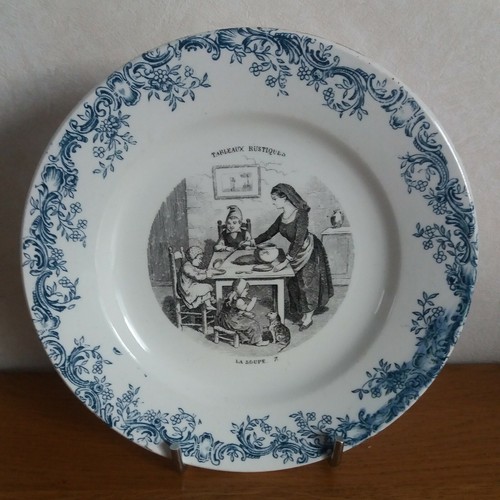Assiette ancienne xixième - assiette,
