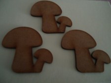 Lot de CHAMPIGNONS - BOIS - à