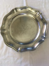 Plat « Étain d’Art »Titre légal poinçon Diam 27 cm