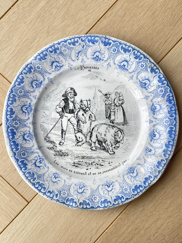 Assiette parlante faience - assiette, en