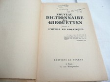 livre  ancien : nouveau dictionnaire des girouettes