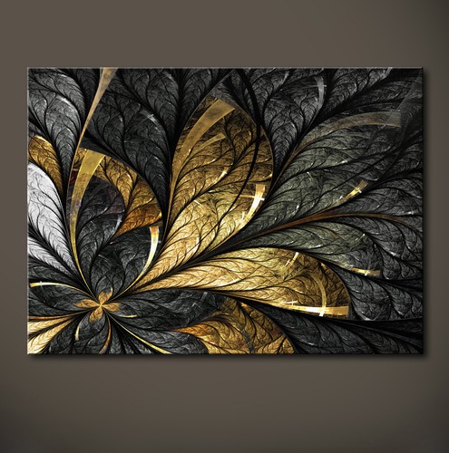 Blattgold abstrait toile - blattgold,