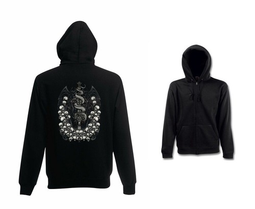 Veste sweatshirt noir tête - veste, de