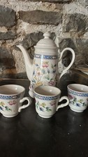 Ceramic Coffee set GL Art Nouveau Design XX Century PN Korea 