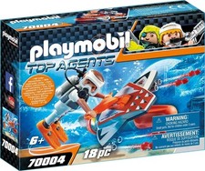 Original PLAYMOBIL® Top Agents 70004-ÉQUIPE ESPION Ala Sous-Marine Avec Moteur