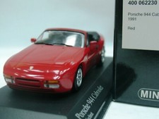 WOW EXTRÊMEMENT RARE Porsche 944 S2 3.0L Cabriolet 1991 Rouge 1:43 Minichamps...