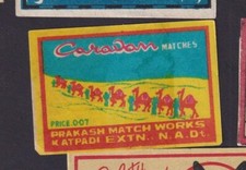 Ancienne  étiquette  Allumettes Inde BN1835972 Caravane Camel