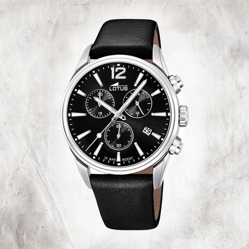 Lotus cuir montre hommes - cuir,