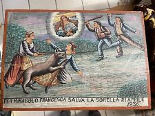 EX-VOTO Peint Sur Bois