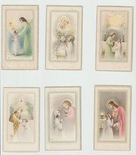 6 IMAGES PIEUSES ANCIENNES  COMMUNION SOLENNEL Printed  in ITALY  EDIT. N.B.