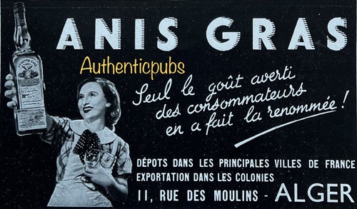 Publicite anis gras anisette - anis,