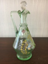 Carafe anse en verre émaillé