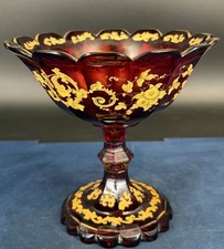 Coupe cristal rubis doré