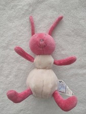 Doudou peluche fourmie rose