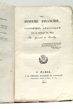 Livre ancien economie-politique Système financier budget 1822