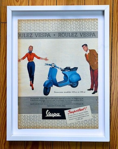 Affiche publicitaire scooter