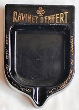 vintage rare cendrier en verre Opalex Ravinet d'enfer orfèvrerie de qualité ...