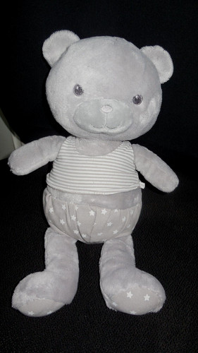 Doudou peluche ours - ours, gris