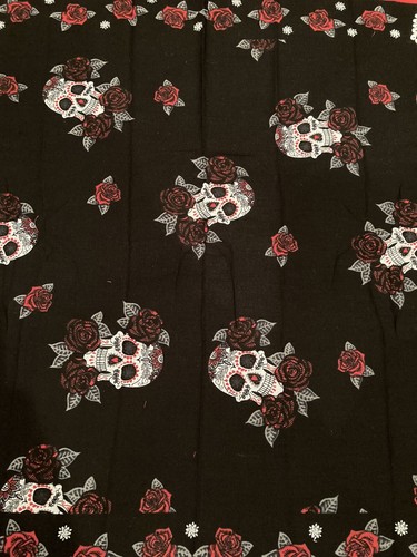 Rockabilly black red skull - rockabilly,