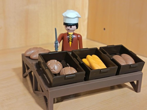 Playmobil boulanger avec étal - boulanger,