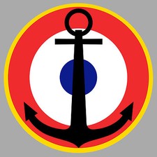 COCARDE MARINE FRANCAISE PORTE AVION WW2 10cm AUTOCOLLANT STICKER AV015