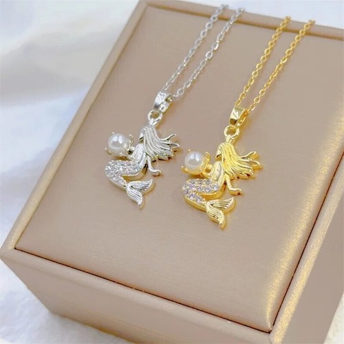 Collier perle maritime sirène - collier,