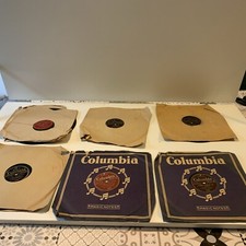 Lot De Six Disques Columbia Pour Gramophone 