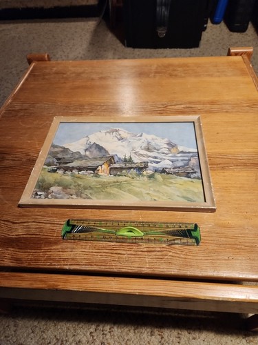 Jolie peinture style alpes - jolie,