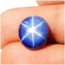 Naturel 6 Étoile Saphir Bleu