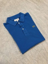 Polo Lacoste homme bleu canard