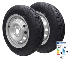 2x Roue Compléte 145/80R13 79N XL 4x100 145 80 Remorque Jante 4Jx13 Pneu M+S