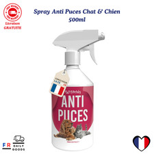 Petsly® Spray Anti Puces Chat & Chien -500ml- Non Tachant - Traitement Anti Puce
