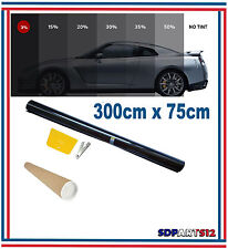 Film Teinté Pellicule Vitres 3% Ultra Super Tres Noir 75X300cm 75cm x 3m