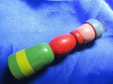 ANCIEN TRICOTIN en bois peint