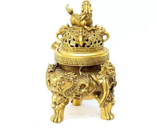 Antique old bronze - old, dragon