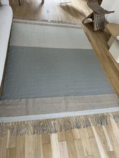 Tapis BOLIA neuf  170 x 240 cm tissé main lin et laine de Nouvelle-Zélande